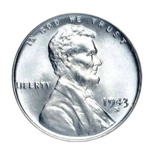 1943 zinc-coated steel Lincoln cent