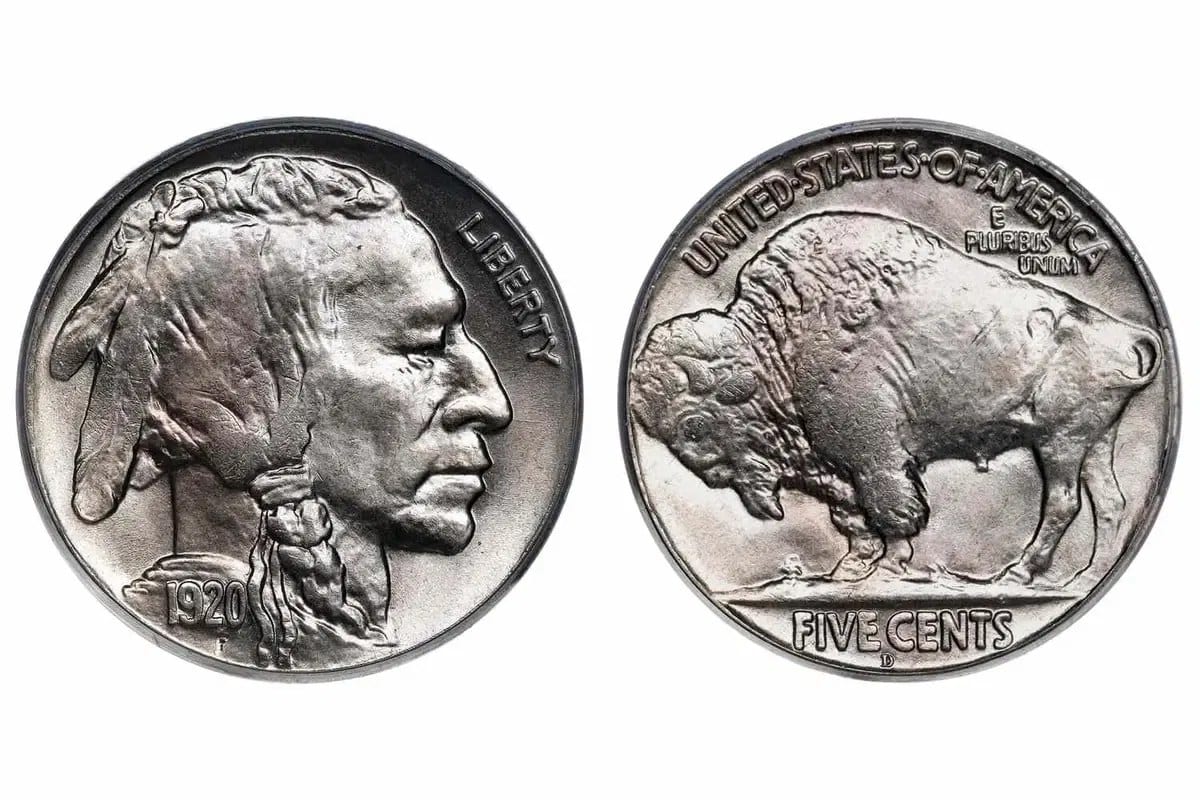 Buffalo nickel obverse and reverse