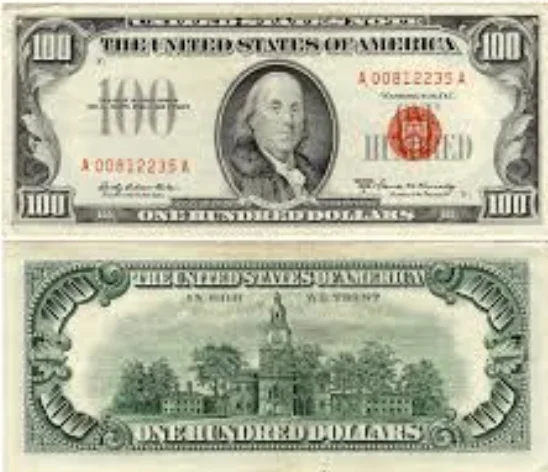 Example of $100 Red Seal