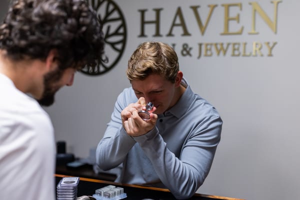 Professional coin evaluation at Haven Coin & Jewelry in Hamden, CT